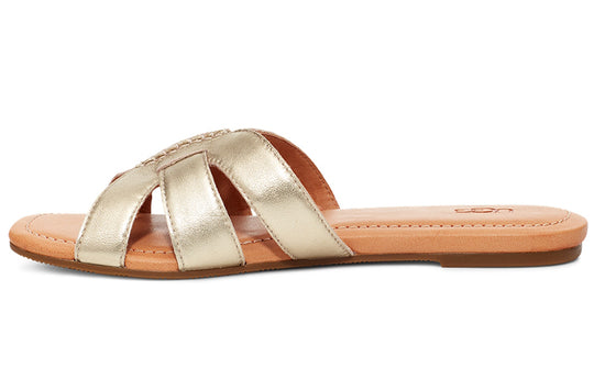(WMNS) UGG Teague Brown Gold Color Slippers 'Brown Gold' 1119753-GLDM