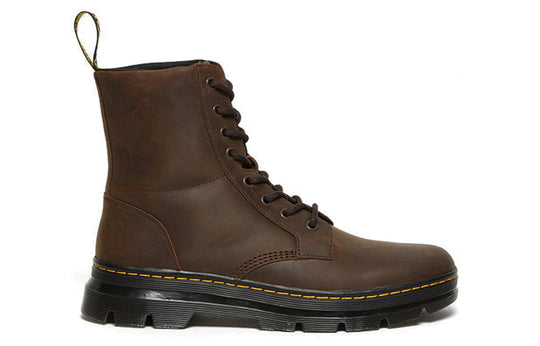 Dr. Martens Combs Leather Men's 8 Eye Combat Boots Brown 26006207