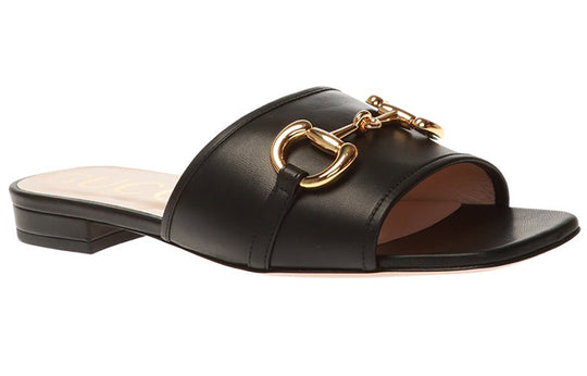 (WMNS) Gucci Cowhide Shoe Black 623111-1RH00-1000