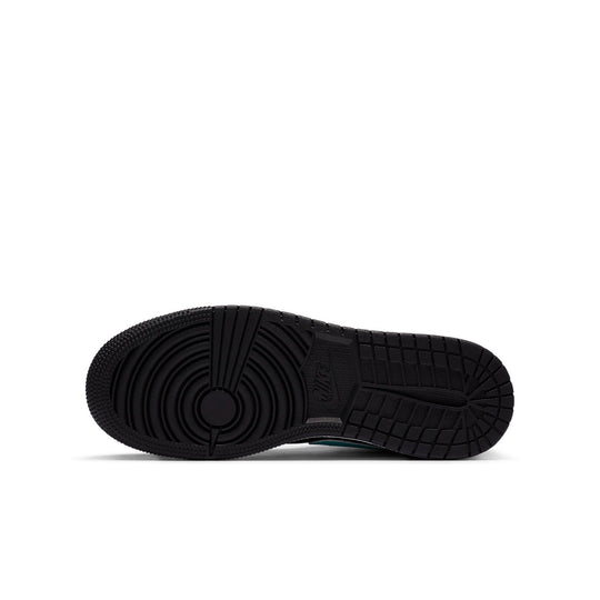 (GS) Air Jordan 1 Mid 'Grey Aqua' 554725-063 Big Kids Basketball Shoes  -  KICKS CREW
