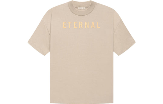 Fear of God Eternal Logo Flocked Crewneck T-Shirt 'Tan Orange' FGE50-001AJER-122