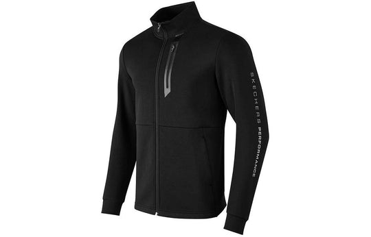 Skechers Stand-Up Collar Sports Knit Jacket 'Black' P124M003-0018