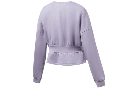 (WMNS) Li-Ning Lifestyle Heart Printed Sweatshirt 'Lilac' AWDRG28-3