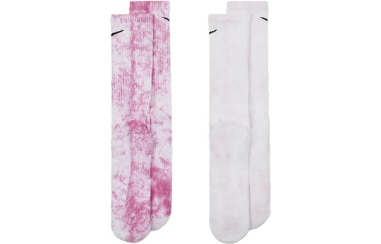 Nike Everyday Plus Cushioned Tie-Dye Crew Socks 2 Pairs 'Multi' DM3407-913