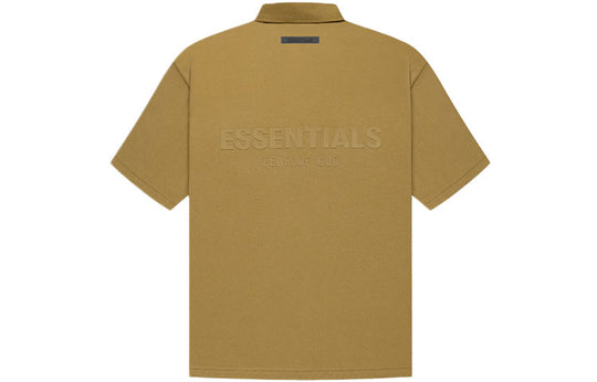 Fear of God Essentials FW21 Logo Polo Shirt' 'Amber' FOG-FW21-006