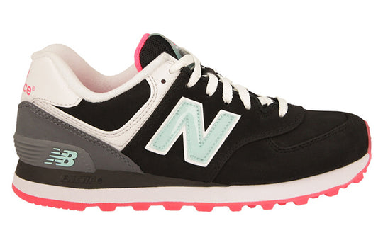 (WMNS) New Balance 574 Glacial Sneakers Black/Grey/Pink WL574SLZ