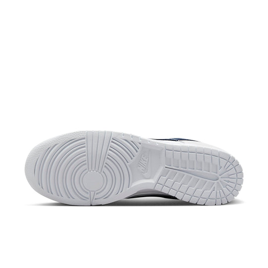 Nike Dunk Low 'Mini Swoosh - White Grey Navy Aqua' FJ4227-001 - KICKS CREW