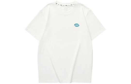 Skechers Casual Letter Printed T-Shirt 'White Blue' L224U044-0074