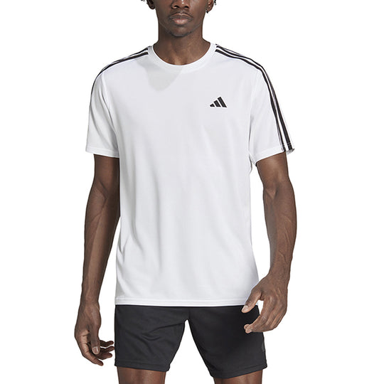 adidas Essentials 3-Stripes Training T-Shirt 'White' IB8151 - KICKS CREW