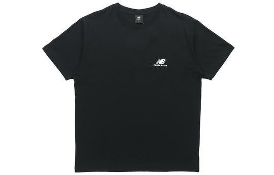 New Balance Back Cartoon Printing Casual Sports Round Neck Short Sleeve Black T-Shirt AMT12342-BK
