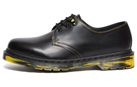 Dr.Martens 1461 Marbled Sole Leather Oxford Shoes 'Black Yellow' 31162001
