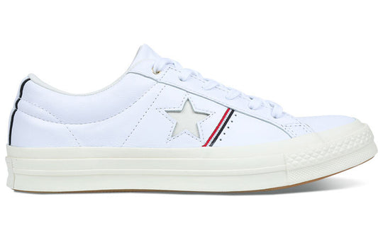 Converse One Star Piping Low Top In White/Enamel Red/Egret 159694C