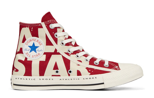 Converse Chuck Taylor All Star Bold Branding High Top 'Red White' 166499C