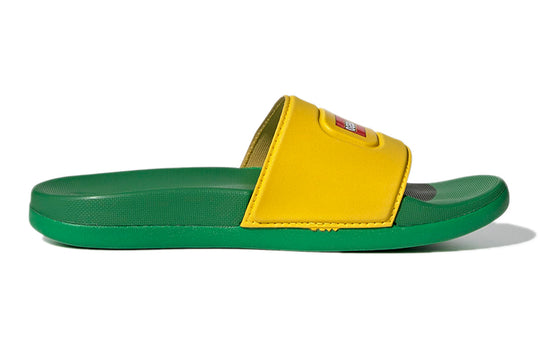 (GS) adidas LEGO x Adilette Slide 'Equipment Yellow Green' GV8233