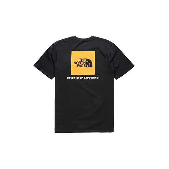 THE NORTH FACE Box Logo Printing Short Sleeve Couple Style Black NF0A554OAKX