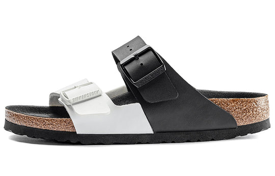 Birkenstock Arizona Series Fashion Black White Colorblock Version Sandals 1019703