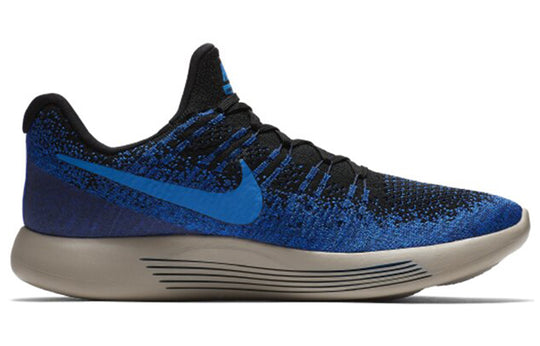 Nike LunarEpic Low Flyknit 2 'Black Blue' 863779-009 Marathon Running Shoes/Sneakers  -  KICKS CREW