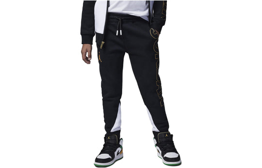 (GS) Air Jordan Holiday Shine Fleece Pants 'Black' 85C019-023