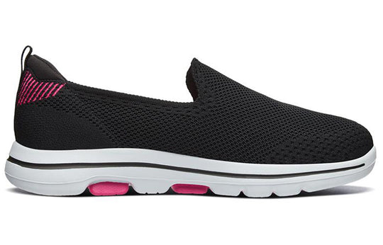 (WMNS) Skechers Go Walk 5 Loafers 'Black Pink Red' 15900-BKPK