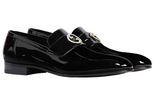 Gucci Interlocking G Loafer 'Black Leather' 730134-BNC00-1000