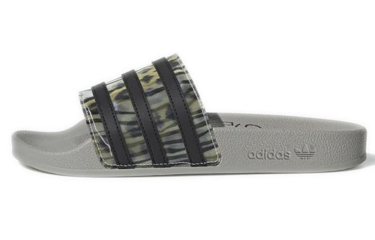 (WMNS) adidas originals Adilette Slippers Black/Grey EF5533