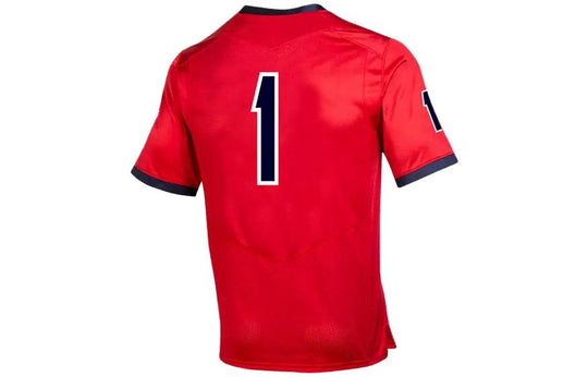 Under Armour #1 Jackson State Tigers Team Wordmark Replica Football Jersey 'Red' 5120731-600