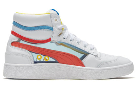 PUMA Ralph Sampson Mid Glass 'White/Hot Coral/Ethereal Blue' 371582-02