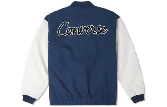 Converse Chain Stitch Woven Jacket 'Blue White' 10025514-A02