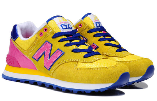 (WMNS) New Balance 574 Sneakers Yellow/Pink WL574YPN