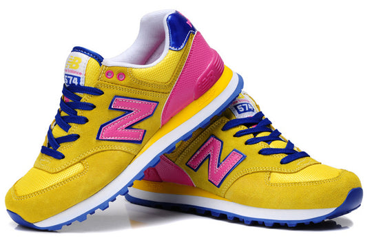 (WMNS) New Balance 574 Sneakers Yellow/Pink WL574YPN