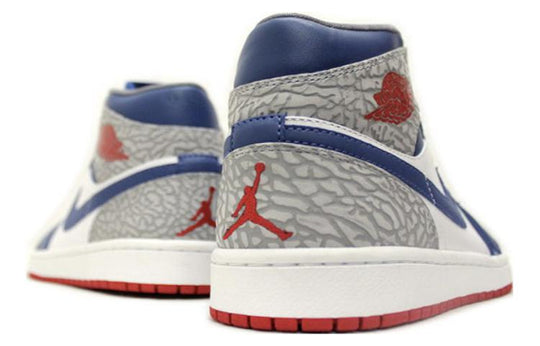 Air Jordan 1 Mid 'True Blue' 554724-107 Retro Basketball Shoes  -  KICKS CREW