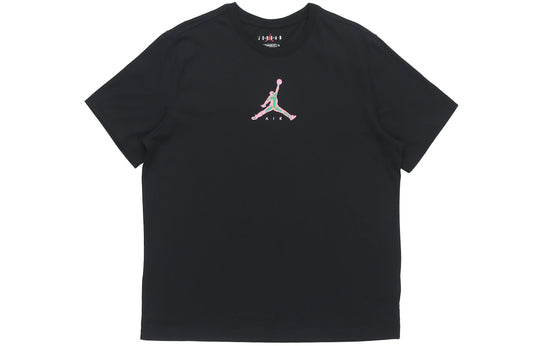 Air Jordan 23 Swoosh Sports Causual Ventilate Letter Printing Round Collar Male Black CZ8379-010