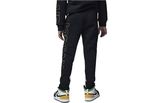 (GS) Air Jordan Holiday Shine Fleece Pants 'Black' 85C019-023
