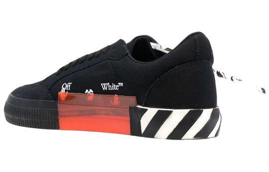 Off-White Low Vulcanized Canvas Sneaker 'Black White Orange' OMIA085F21FAB0021001