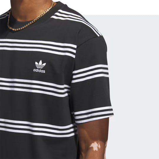 adidas Originals Engineered 3-stripes Tee 'Black White' IL4703 - KICKS CREW