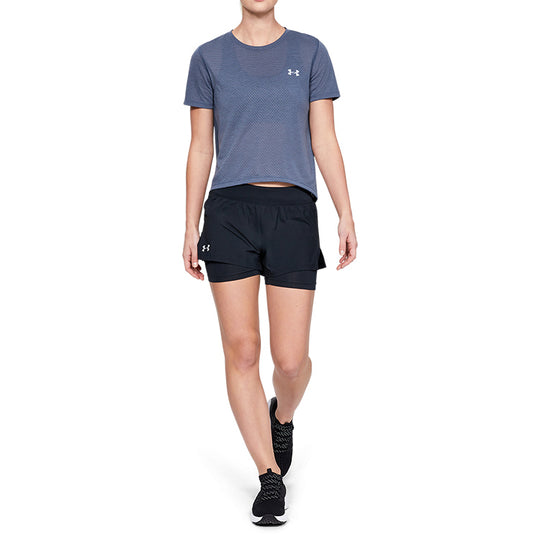 (WMNS) Under Armour Launch SW 2-in-1 Shorts 'Black' 1342843-001