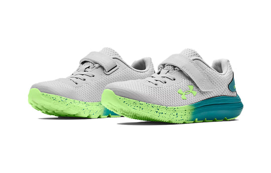 (GS) Under Armour Surge 2 AC Gray/Green 3023980-101