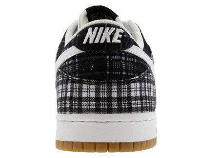 (WMNS) Nike Dunk Low Plaid White Black White/Black 308608-101