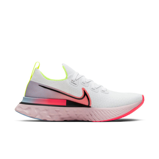 (WMNS) Nike React Infinity Run Flyknit 'White Laser Crimson' CW5636-100