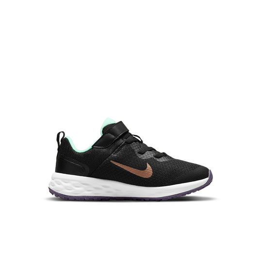 (PS) Nike Revolution 6 'Black Gold Green' DD1095-005
