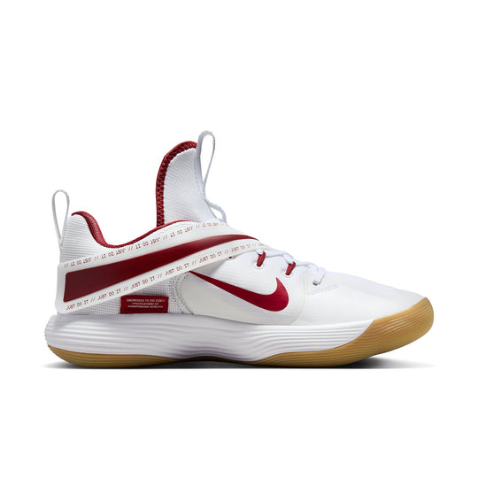 Nike React HyperSet LE Indoor Court Shoes 'White Red' DJ4473-101