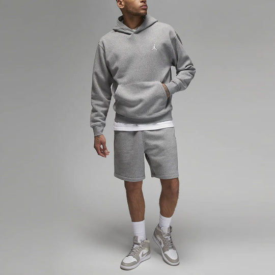 Air Jordan Essentials Fleece Pullover Hoodie 'Grey' FJ7774-091 - KICKS CREW