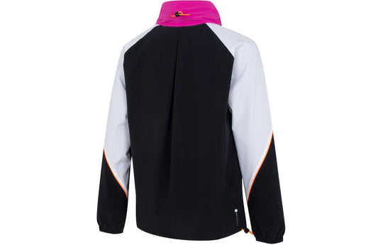 (WMNS) Under Armour Fitness Training Woven Jacket 'Black White Pink' 1368728-001