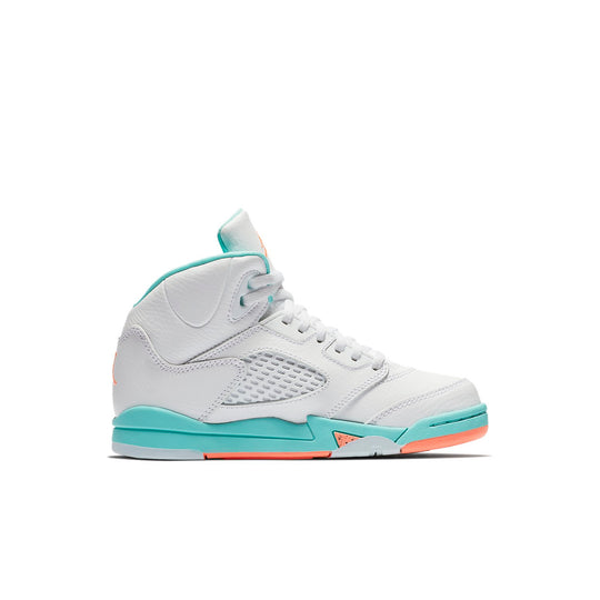 (GS) Air Jordan 5 Retro 'Light Aqua' 440893-100 Retro Basketball Shoes  -  KICKS CREW