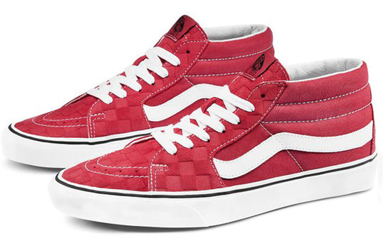 Vans Sk8-Mid Mid-Top skate shoes Unisex Red VN0A3WM3WJ2