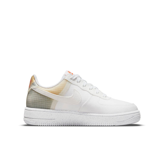 (GS) Nike Air Force 1 Crater 'Move To Zero - White Orange' DH4339-100