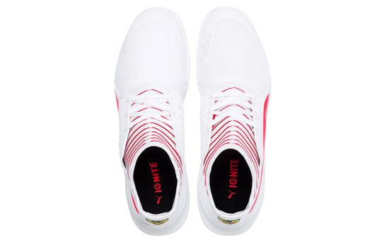 PUMA Ferrari Evo Cat Mace Low Top Running Shoes White/Red 306228-04