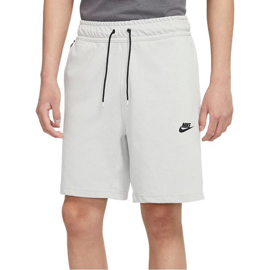 Men's Nike Printing Brand LOGO Lacing Straight Shorts Gray DM6590-063 ...