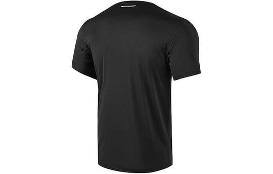 Skechers Quick-Drying Short Sleeve Sports T-shirt 'Black White' P223M104-0018