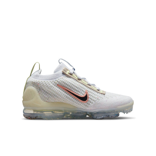 (GS) Nike Air VaporMax 2021 Flyknit 'Mismatched Swoosh - White' DQ7758-100